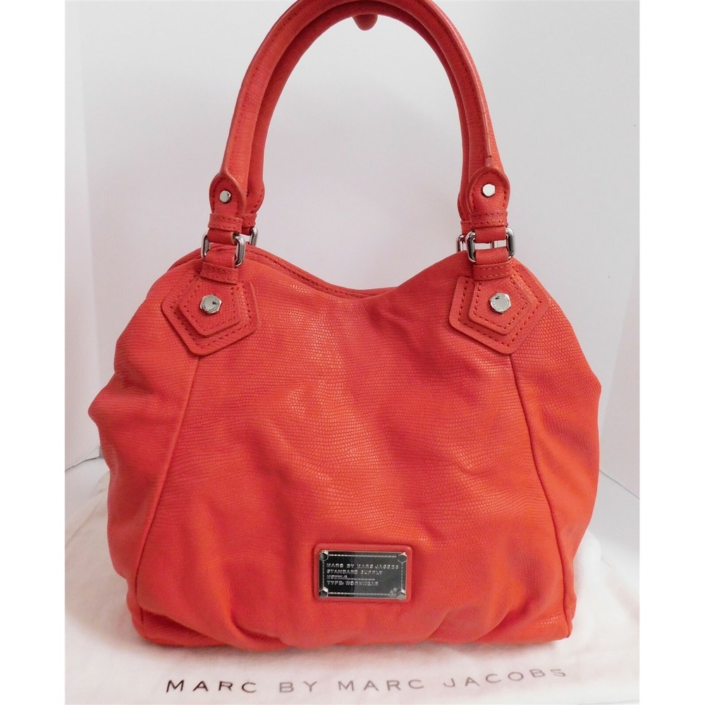 Marc by Marc Jacobs Classic Q‎ Francesca Satchel Lobster Red Leather Hobo Bag